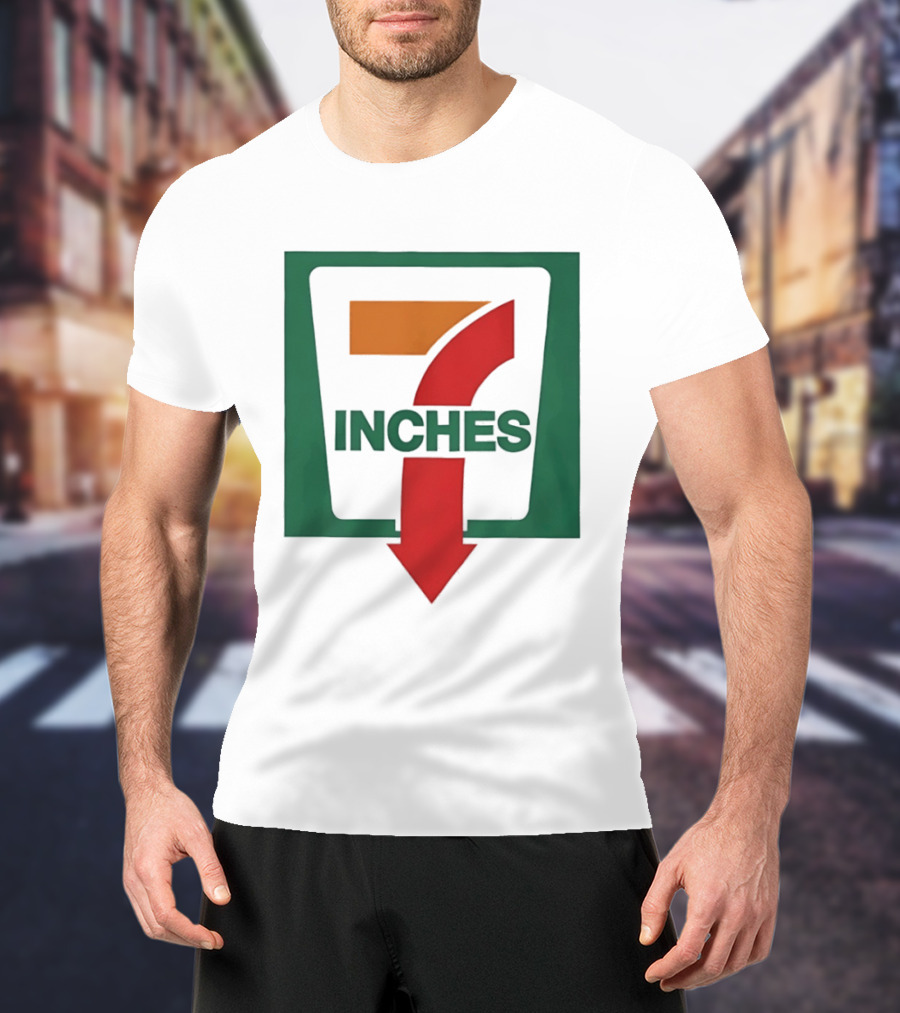 7 Inches Down Arrow Logo In Green And Red T-Shirt