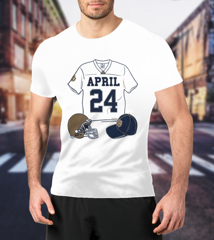 Notre Dame April 24 Football Jersey 2026 T-Shirt