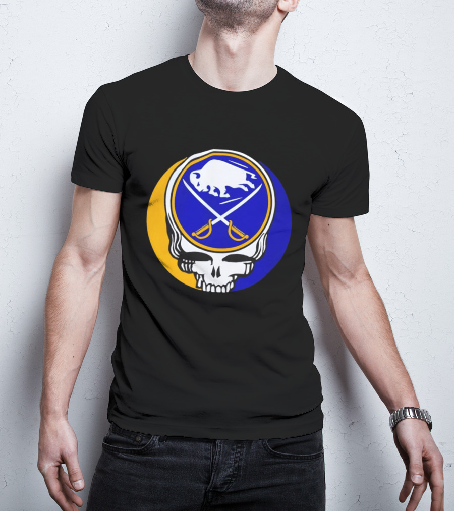 Buffalo Sabres Grateful Dead Steal Your Face Hockey 2026 Collaboration T-Shirt