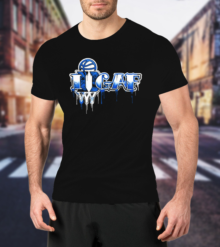 IDGAF Duke Basketball Graffiti Style Blue Devils T-Shirt