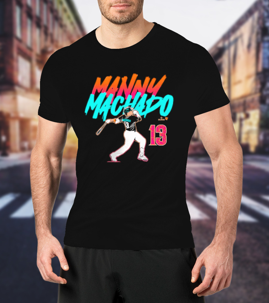 Manny Machado 13 Slugger Swing City Edition T-Shirt