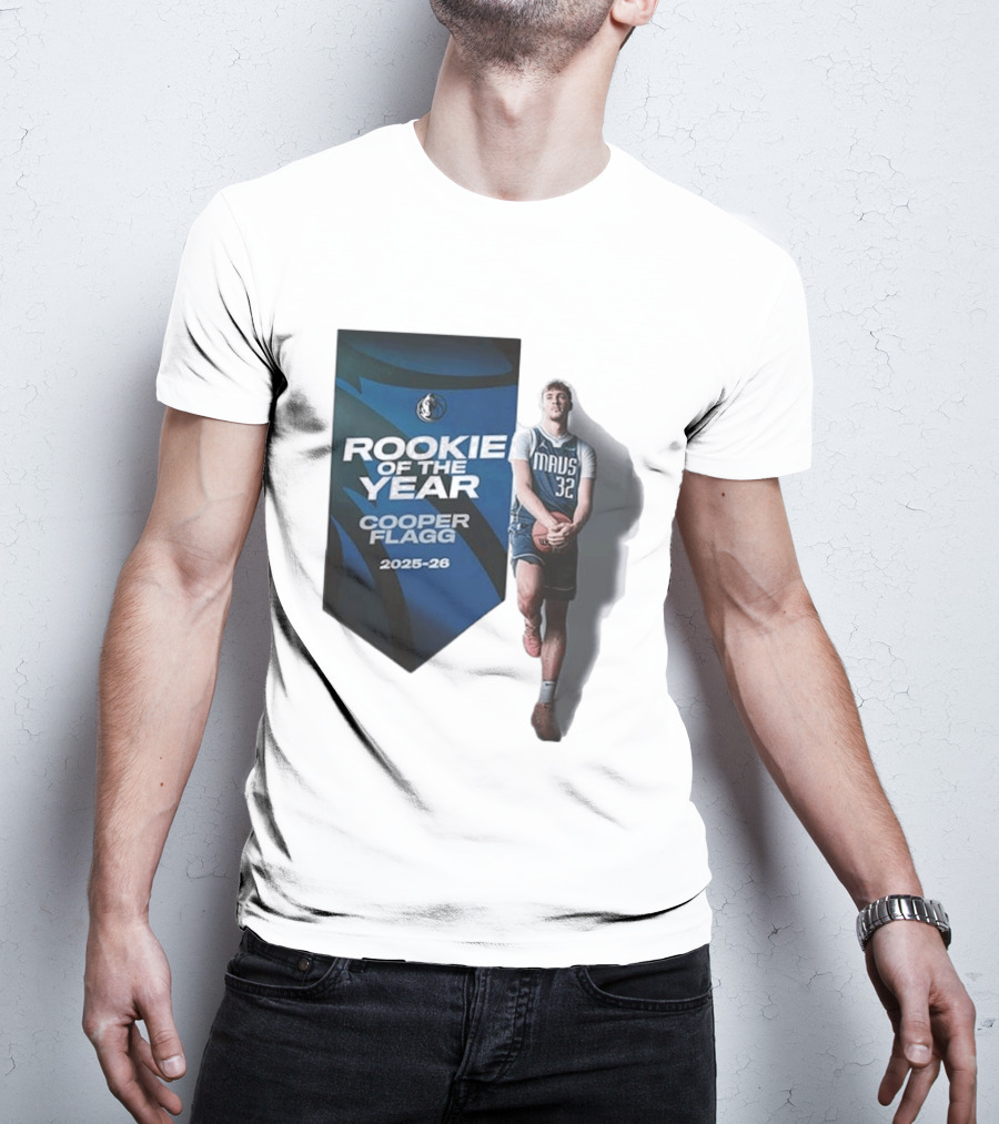 Rookie Of The Year Cooper Flagg 2025 26 Dallas Mavericks Mavs 32 T-Shirt