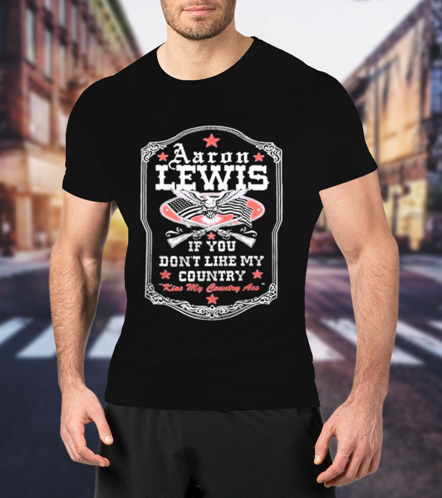Aaron Lewis If You Don't Like My Country Leave Guitar Wings T-Shirt