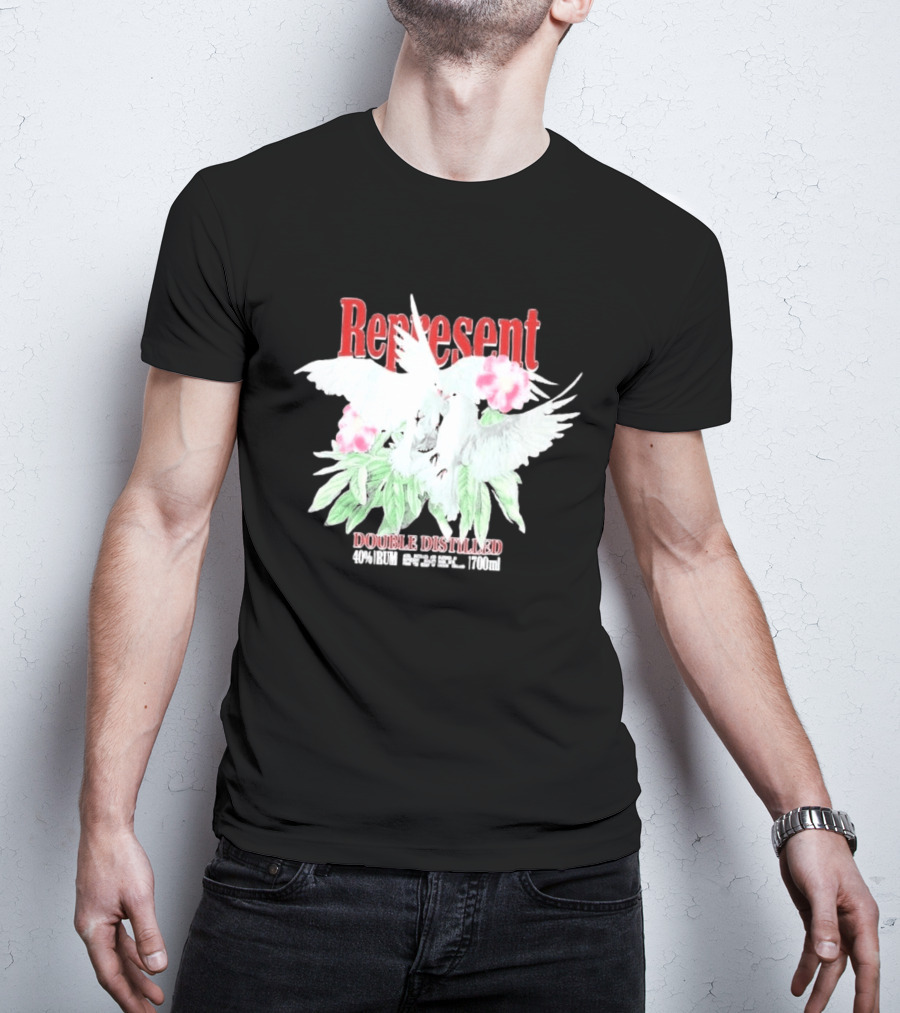 Represent Double Distilled Dove And Floral Elements Cade Cavalli T-Shirt