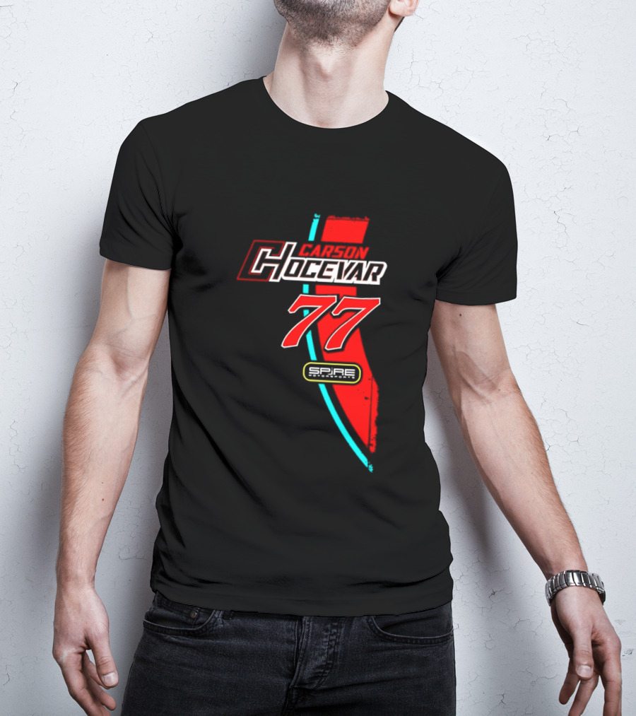 Carson Hocevar 77 Red Blue Spire Motorsports Nascar 2026 T-Shirt