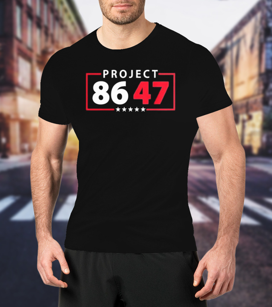 Project 8647 White Red Stars T-Shirt