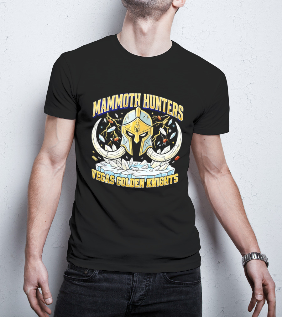 Mammoth Hunters Vegas Golden Knights Ice Hockey Helmet Ice T-Shirt