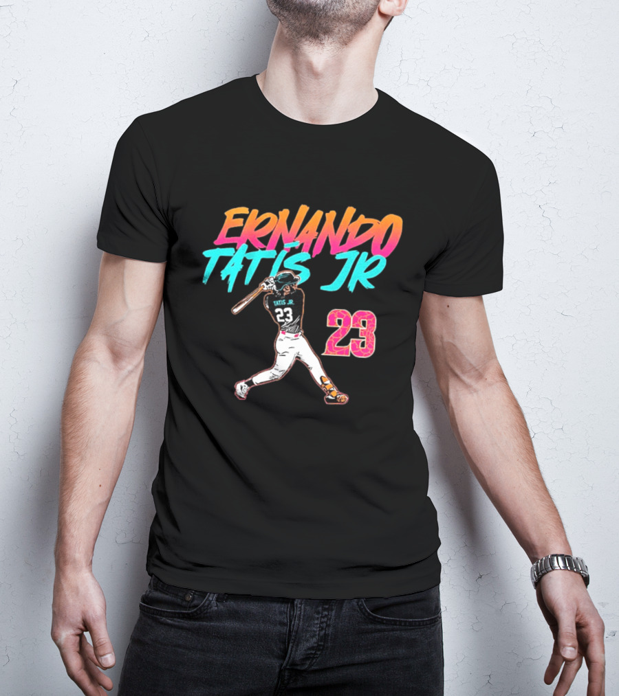 Fernando Tatis Jr 23 San Diego Padres City Edition Swing T-Shirt