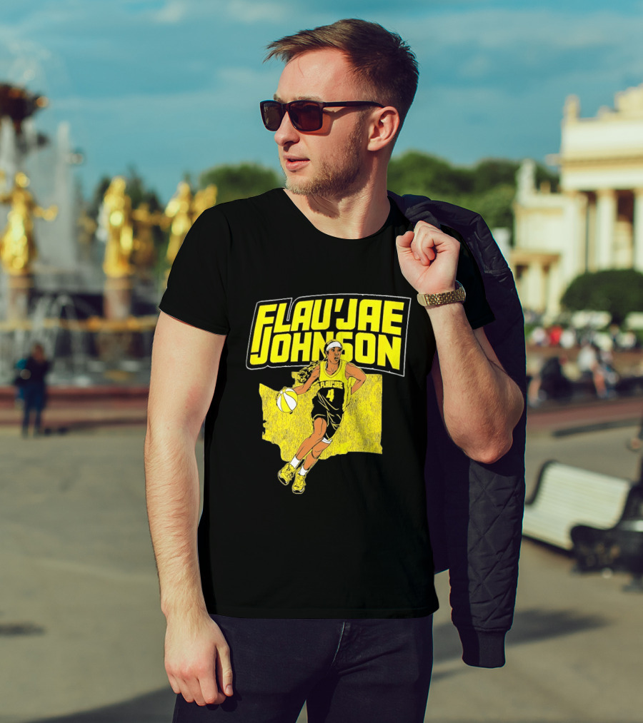 Flau'jae Johnson Basketball Illustration Yellow Seattle Storm T-Shirt