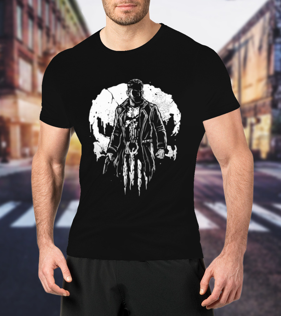 Frank Castle Aka Punisher He Who Punishes Iconic Vigilante Symbol Merchandise T-Shirt