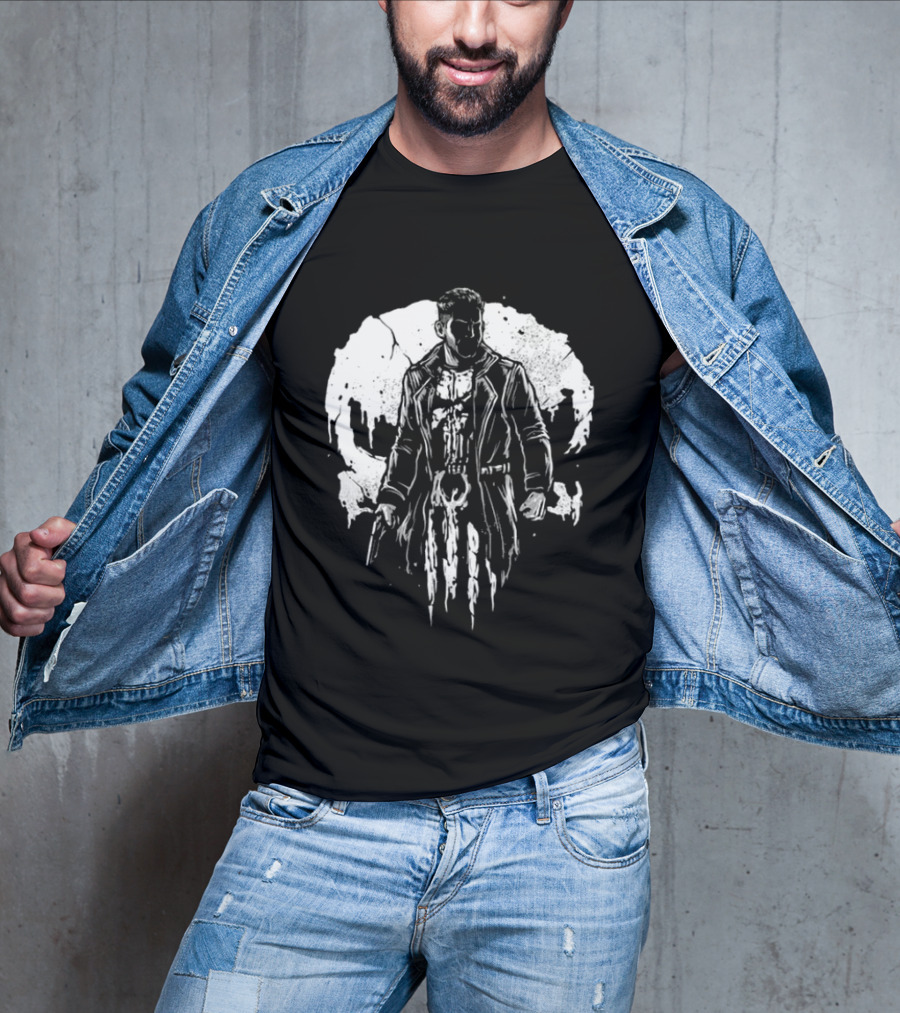 Frank Castle Aka Punisher He Who Punishes Iconic Vigilante Symbol Merchandise T-Shirt