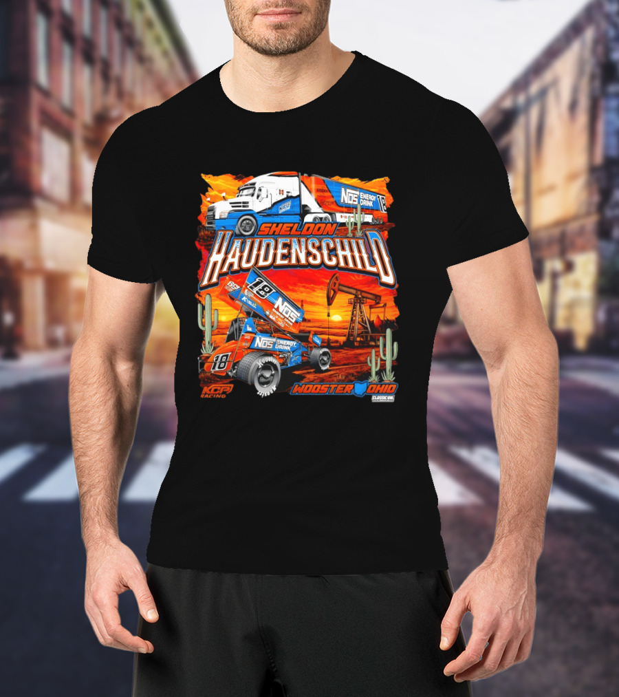 Sheldon Haudenschild NOS Energy Drink KCP Racing Wooster Ohio Classic Ink USA T-Shirt