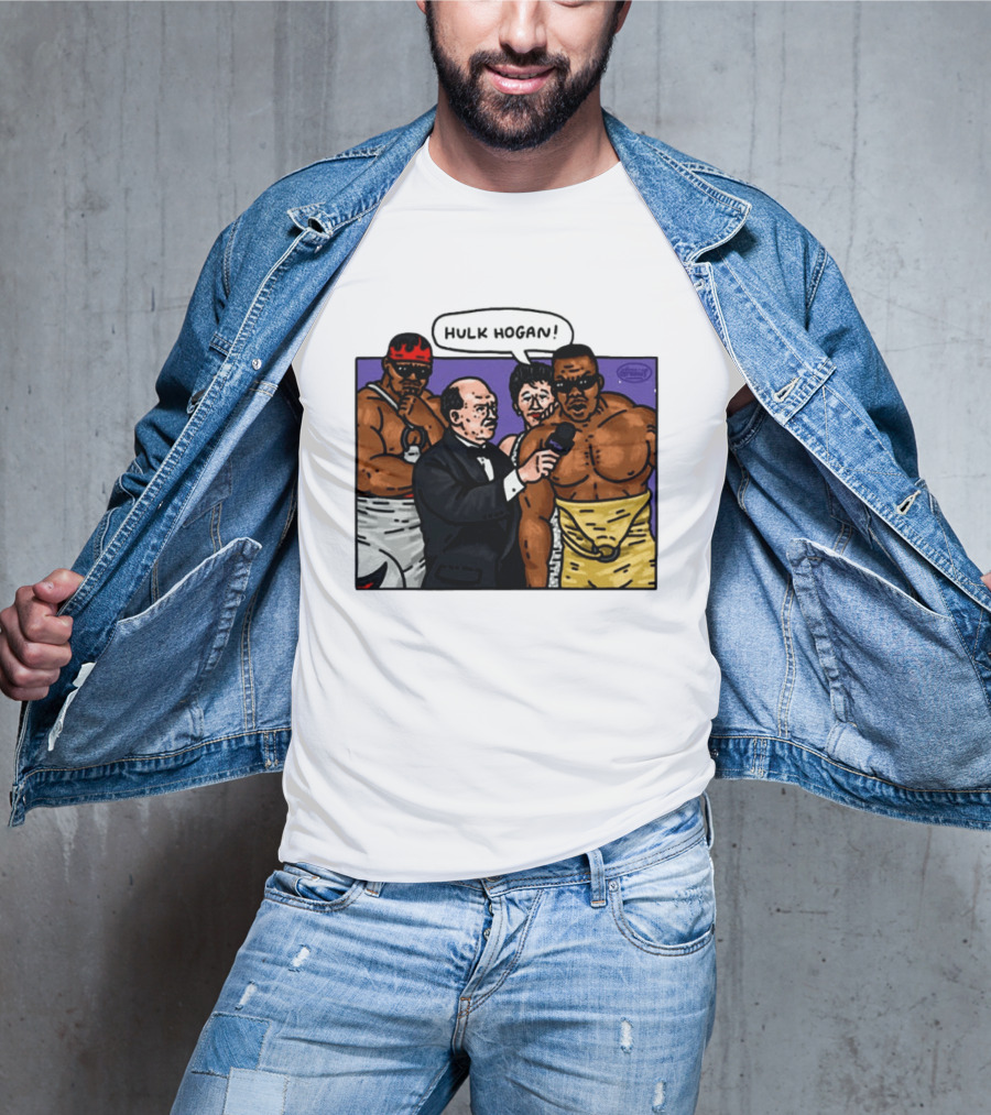 Culture Kings WWE Hulk Hogan Wrestlers Cartoon Interview Scene T-Shirt
