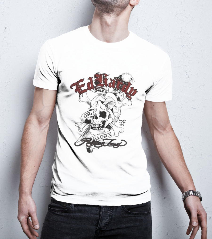 Ed Hardy Rolling Loud Festival 2026 Death Glory Thermal Skull T-Shirt
