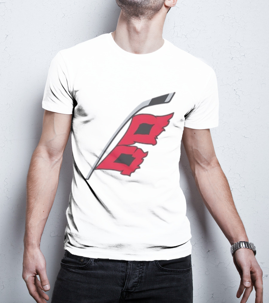 Carolina Hurricanes Red Storm Surge Hockey Stick Flag T-Shirt