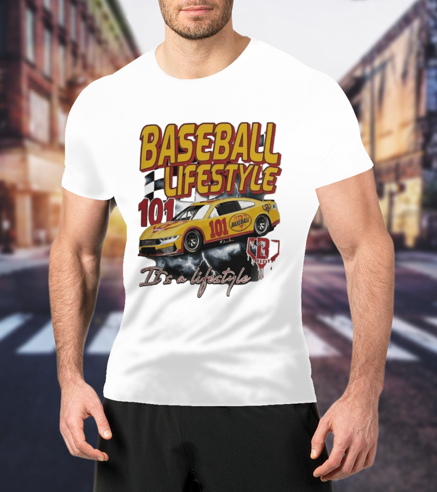 Baseball Lifestyle 101 Racing Car It's A Lifestyle 43RPM T-Shirt