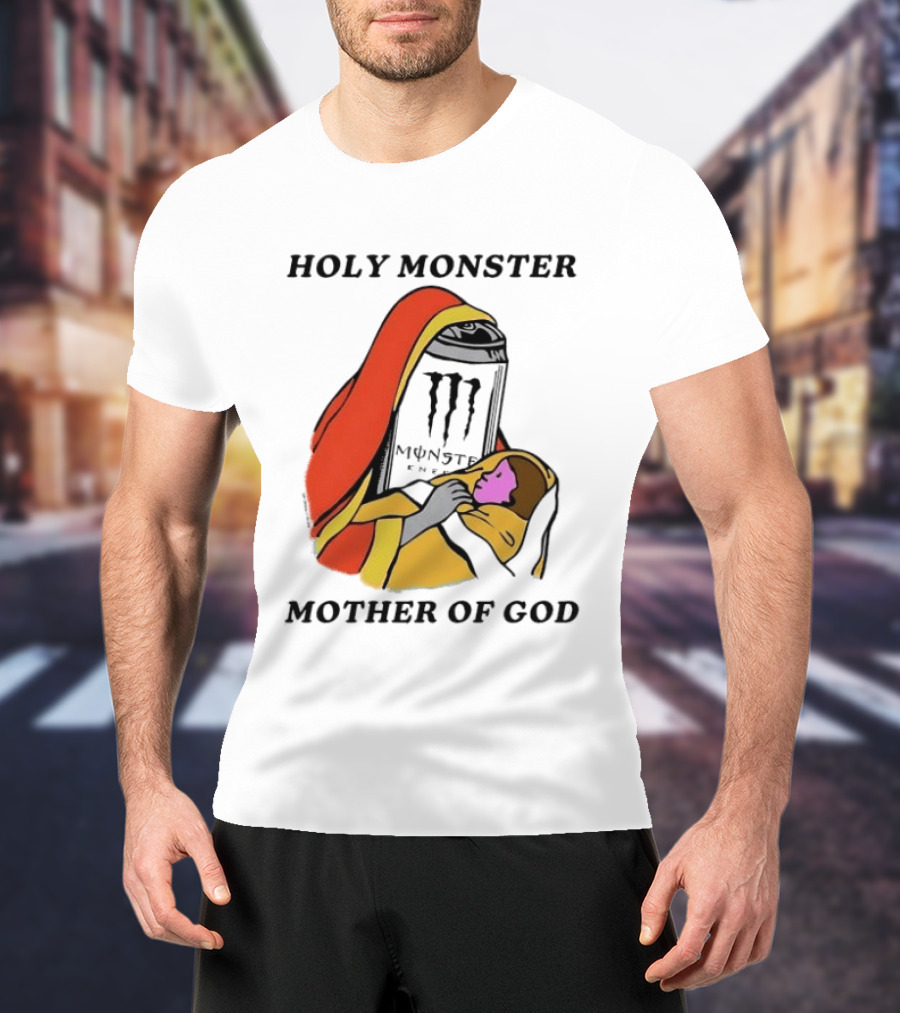 Holy Monster Mother Of God Energy Drink Can T-Shirt