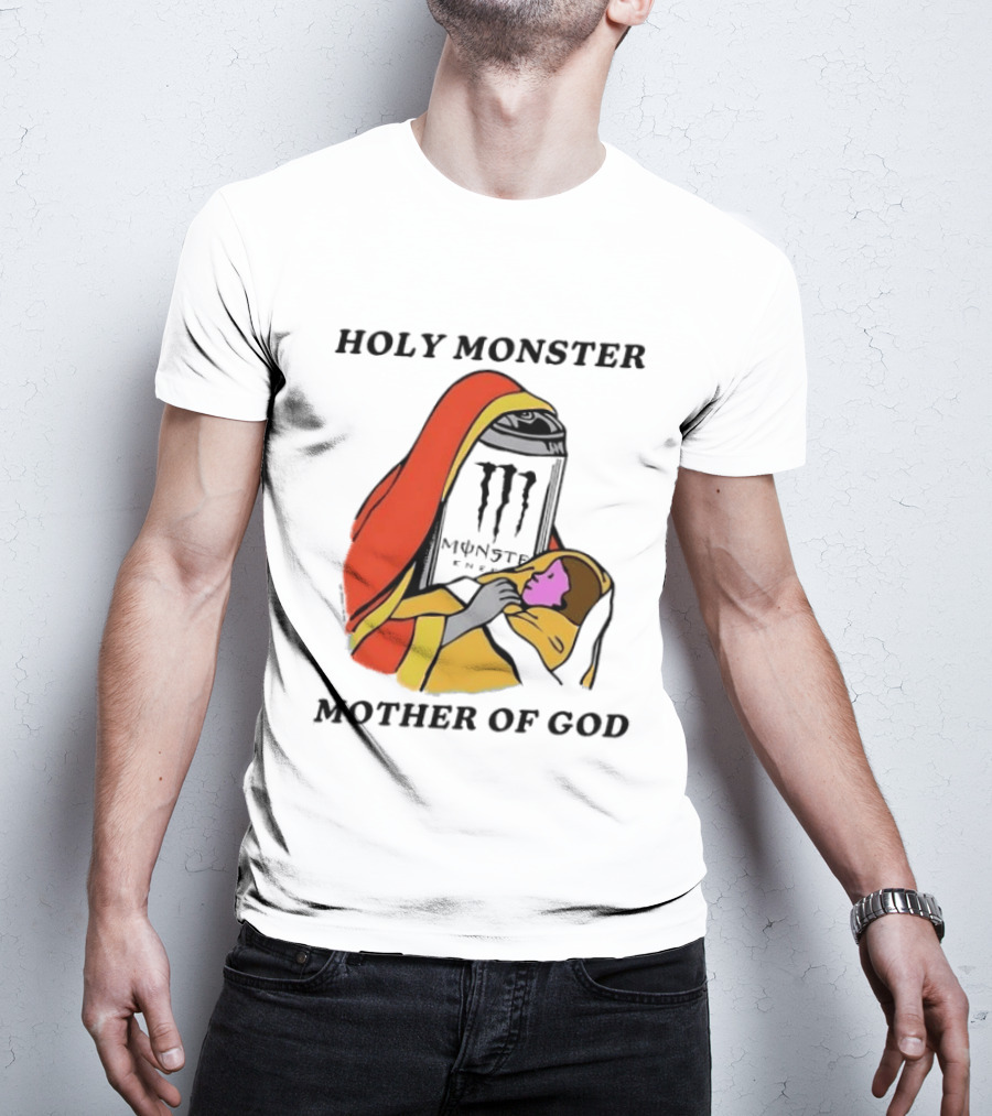 Holy Monster Mother Of God Energy Drink Can T-Shirt