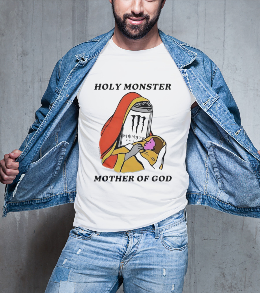 Holy Monster Mother Of God Energy Drink Can T-Shirt