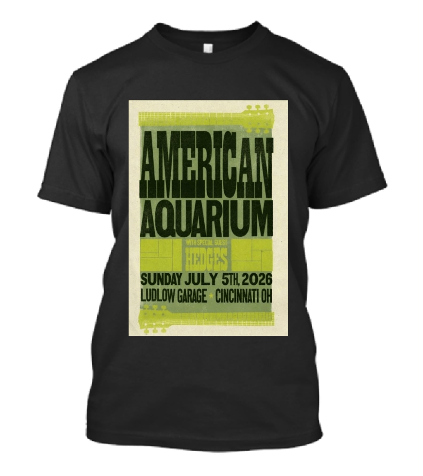 American Aquarium With Special Guest Hedges At Ludlow Garage Cincinnati OH July 5 2026 T-Shirt