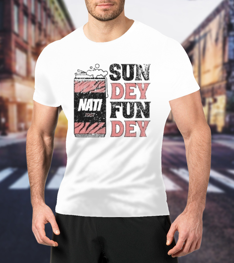 Nati Sunday Funday Cincinnati Bengals Tiger Stripes Football Fan Gear T-Shirt