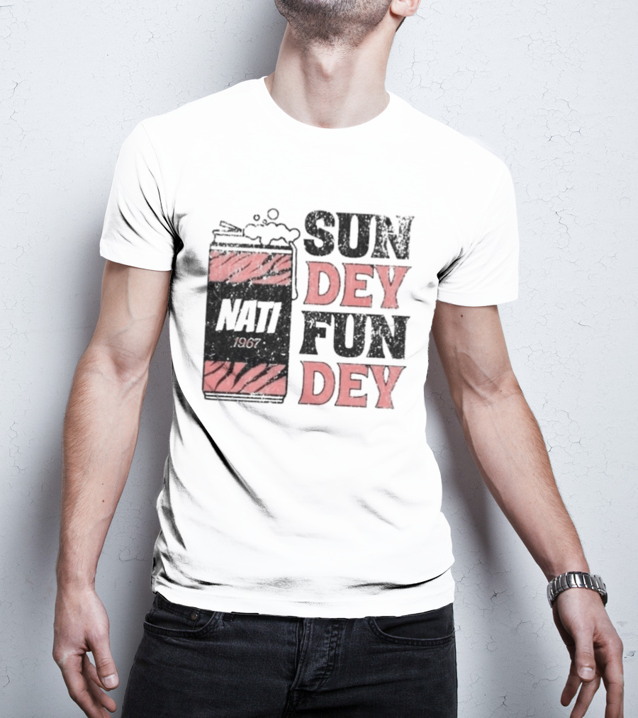 Nati Sunday Funday Cincinnati Bengals Tiger Stripes Football Fan Gear T-Shirt