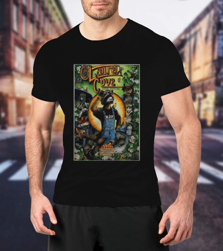 Laurel Cove Music Festival Pineville KY June 11 13 2026 Tour Animals With Instruments T-Shirt
