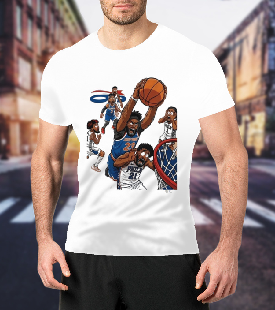 Josh Hart Monster Dunk New York Knicks Basketball Player Epic Slam T-Shirt