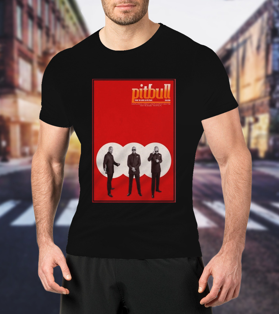 Pitbull Mr. Worldwide 2026 MidFlorida Credit Union Amphitheatre May 16 Tampa FL T-Shirt