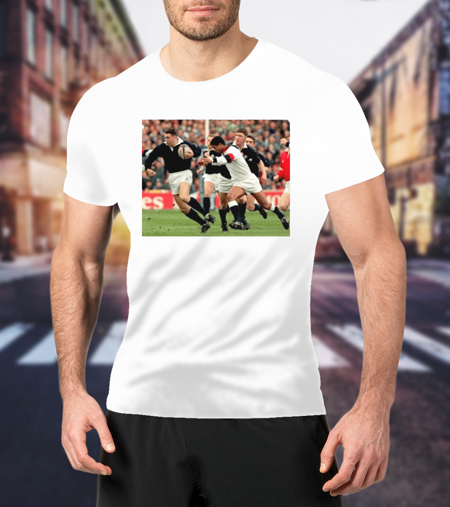 Scott Hastings Iconic Scotland Rugby Moment With Brother Gavin Against England T-Shirt