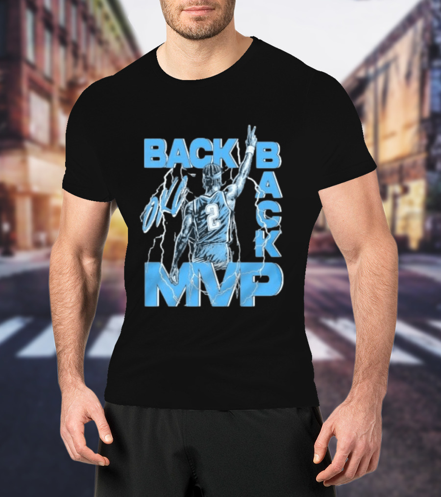 Back To Back MVP Shai Gilgeous Alexander Lightning Number 2 T-Shirt
