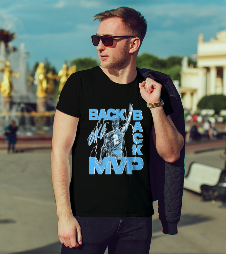 Back To Back MVP Shai Gilgeous Alexander Lightning Number 2 T-Shirt