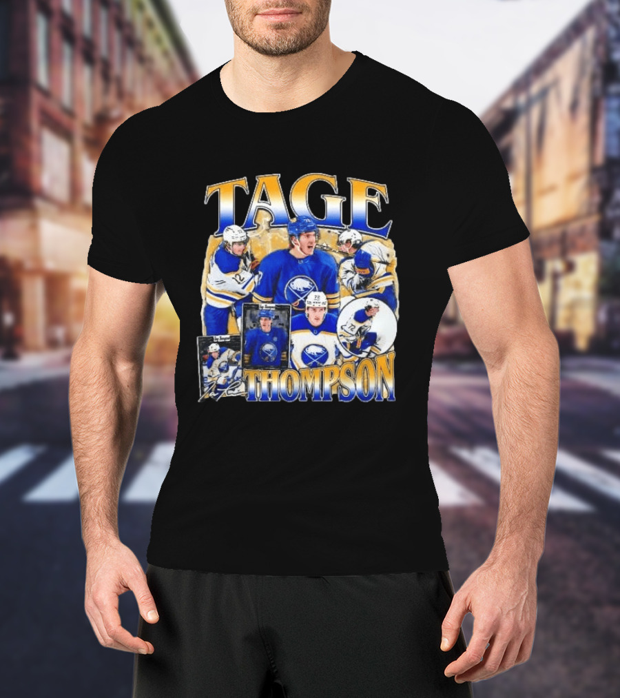 Tage Thompson Buffalo Sabres Hockey Collage T-Shirt