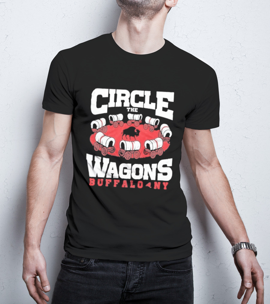 Circle The Wagons Buffalo NY Bills Football T-Shirt