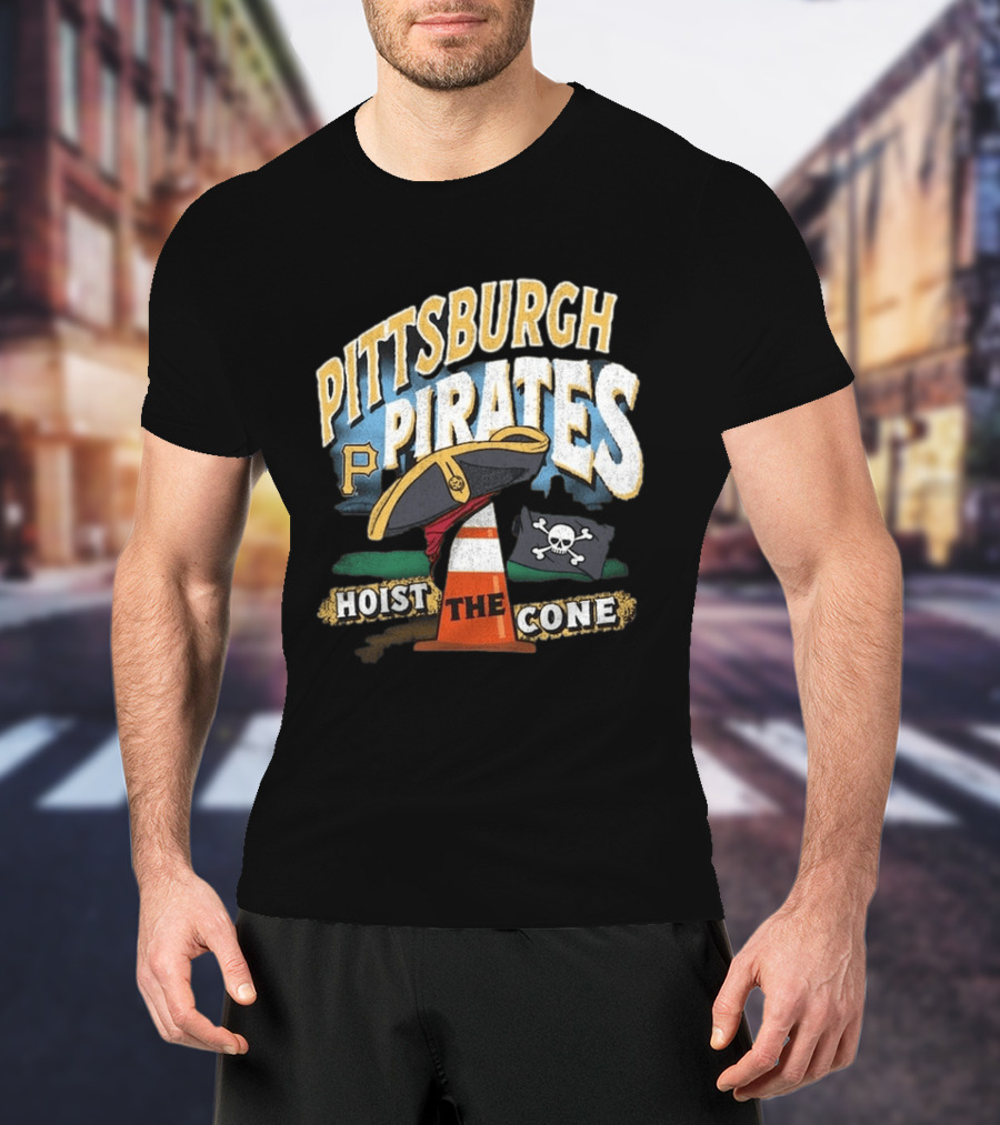 Pittsburgh Pirates Hoist The Cone Skull Flag T-Shirt