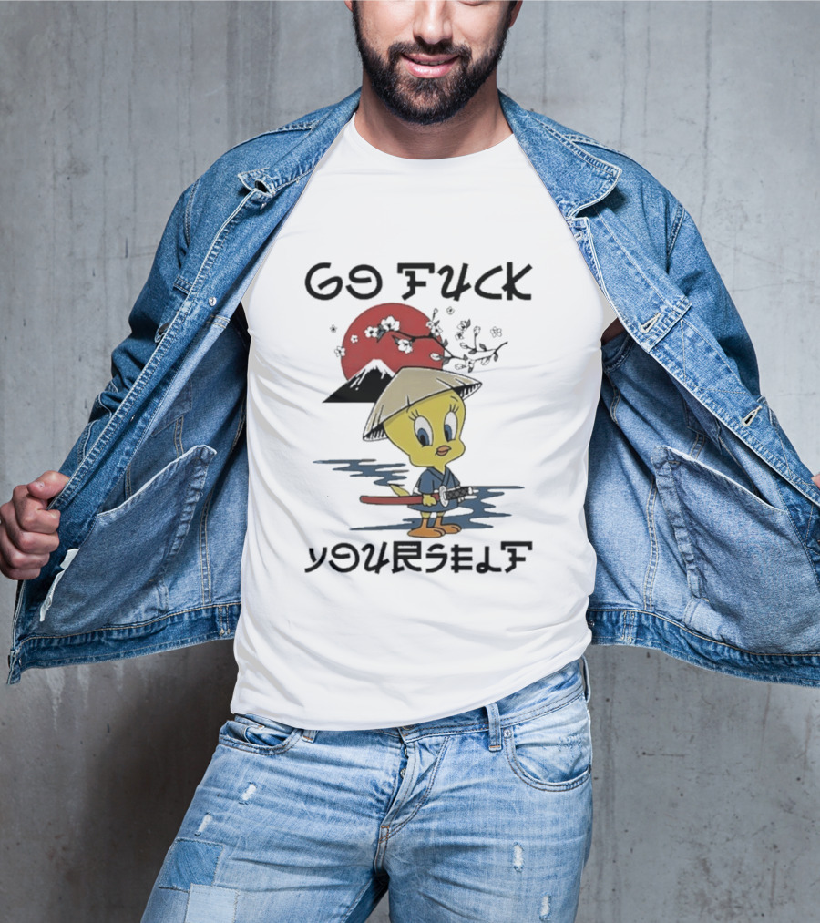 Looney Tunes Tweety Bird Samurai Go Fuck Yourself T-Shirt
