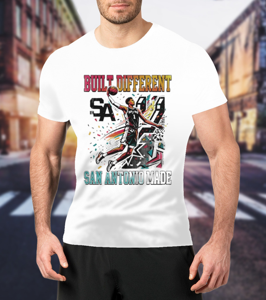 Built Different Victor Wembanyama San Antonio Made Spurs Basketball 2026 T-Shirt