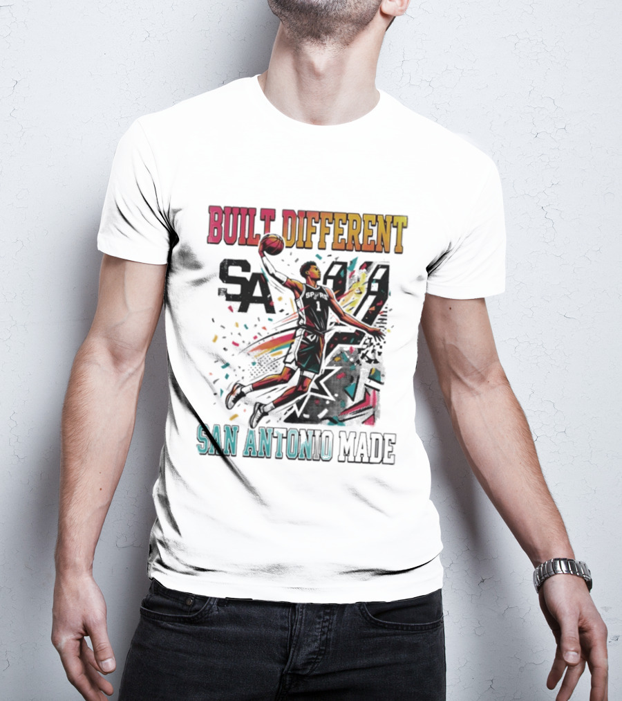 Built Different Victor Wembanyama San Antonio Made Spurs Basketball 2026 T-Shirt