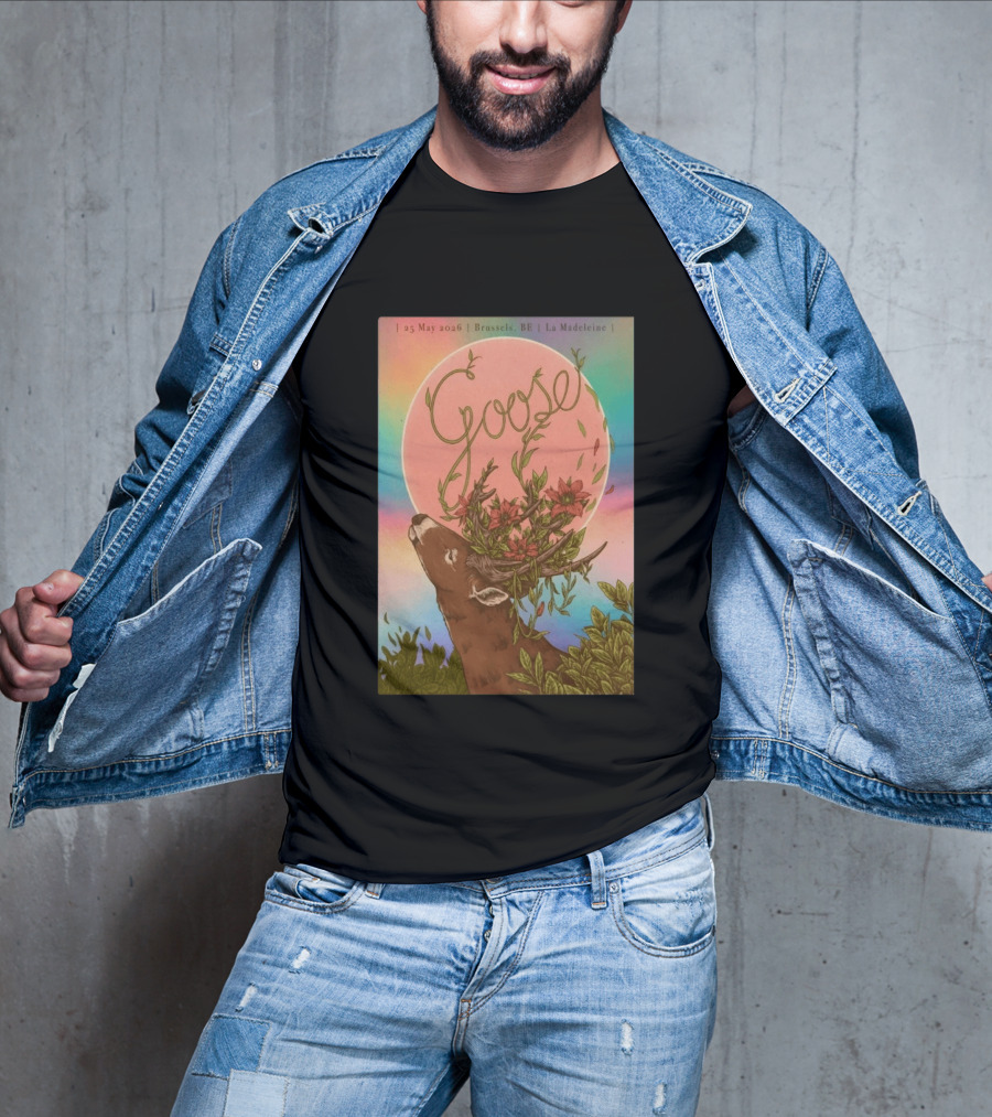 Goose Brussels BE La Madeleine May 25 2026 Deer With Blossoms T-Shirt