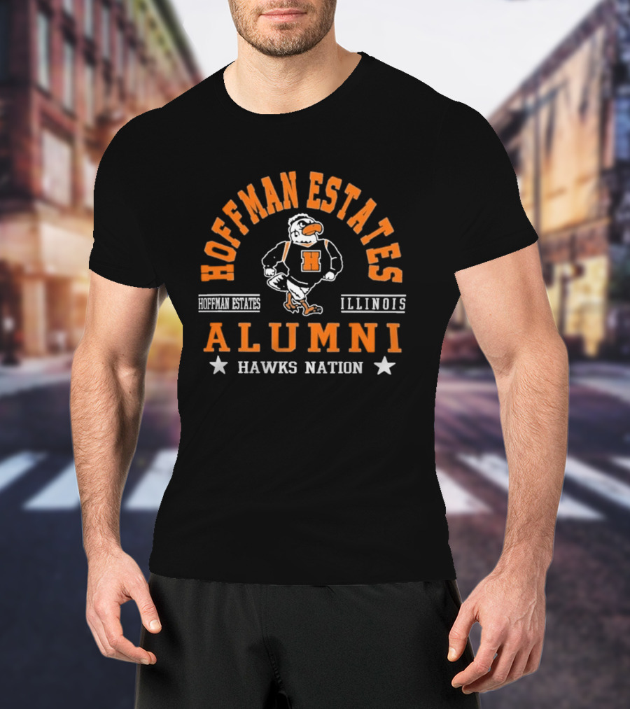 Hoffman Estates Illinois Alumni Hawks Nation Retro Team Spirit T-Shirt