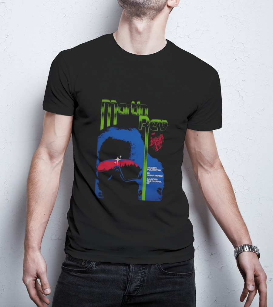 Martin Rev Suicide 6 4 2026 The Chapel SF Jagger Polyester DJ Omar Perez T-Shirt
