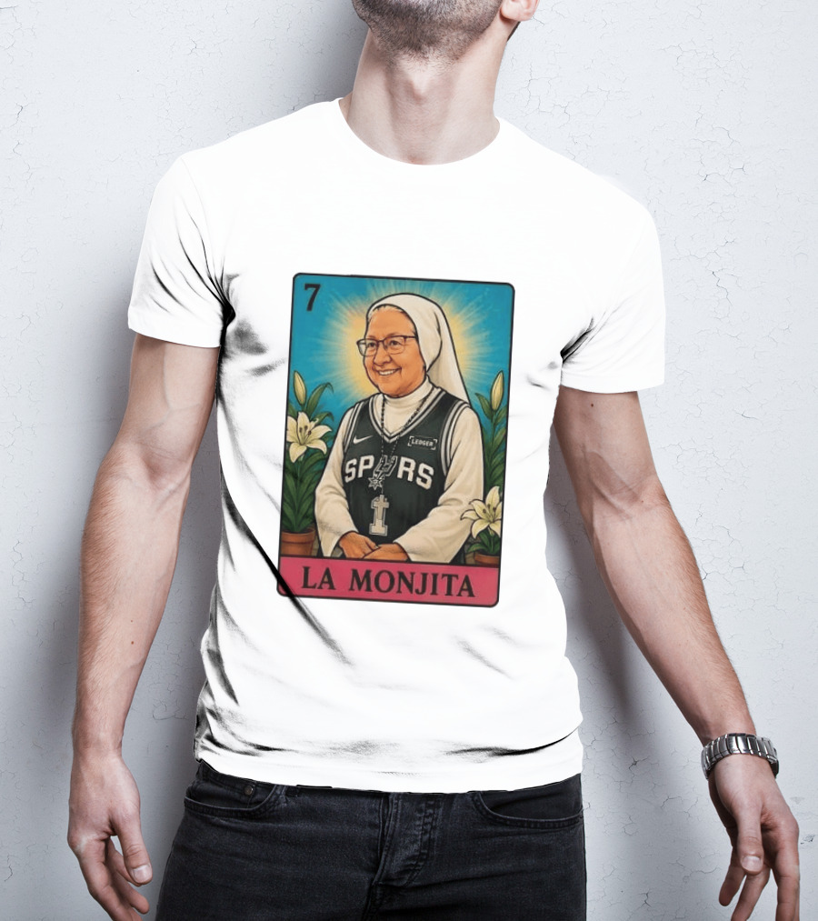 Salesian Sisters La Monjita Spurs Basketball Legend T-Shirt