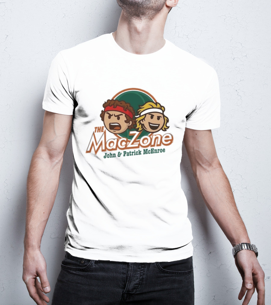 The MacZone John & Patrick McEnroe Cartoon Faces T-Shirt