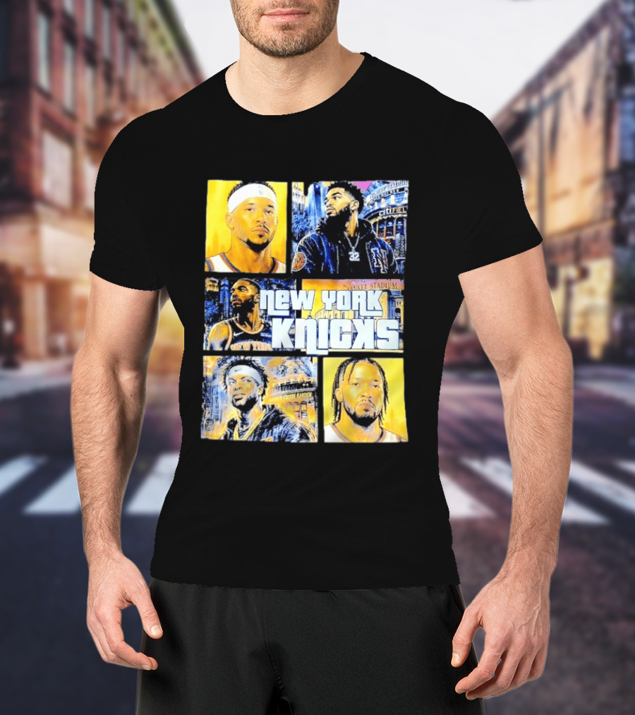 New York Knicks Yankee Stadium Cuffel Street Basketball Collaboration T-Shirt
