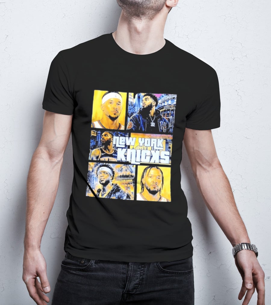 New York Knicks Yankee Stadium Cuffel Street Basketball Collaboration T-Shirt