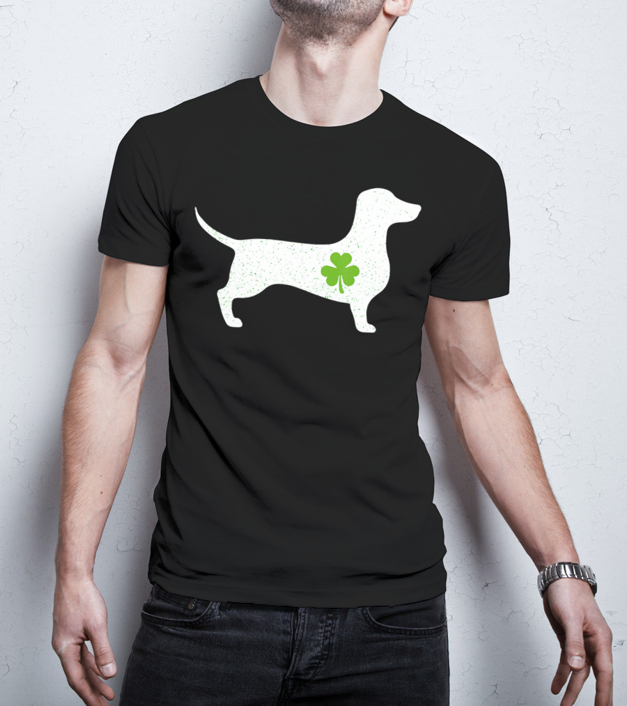 Dachshund St Patricks Day Lucky Mama Mom Dog Shamrock T-Shirt