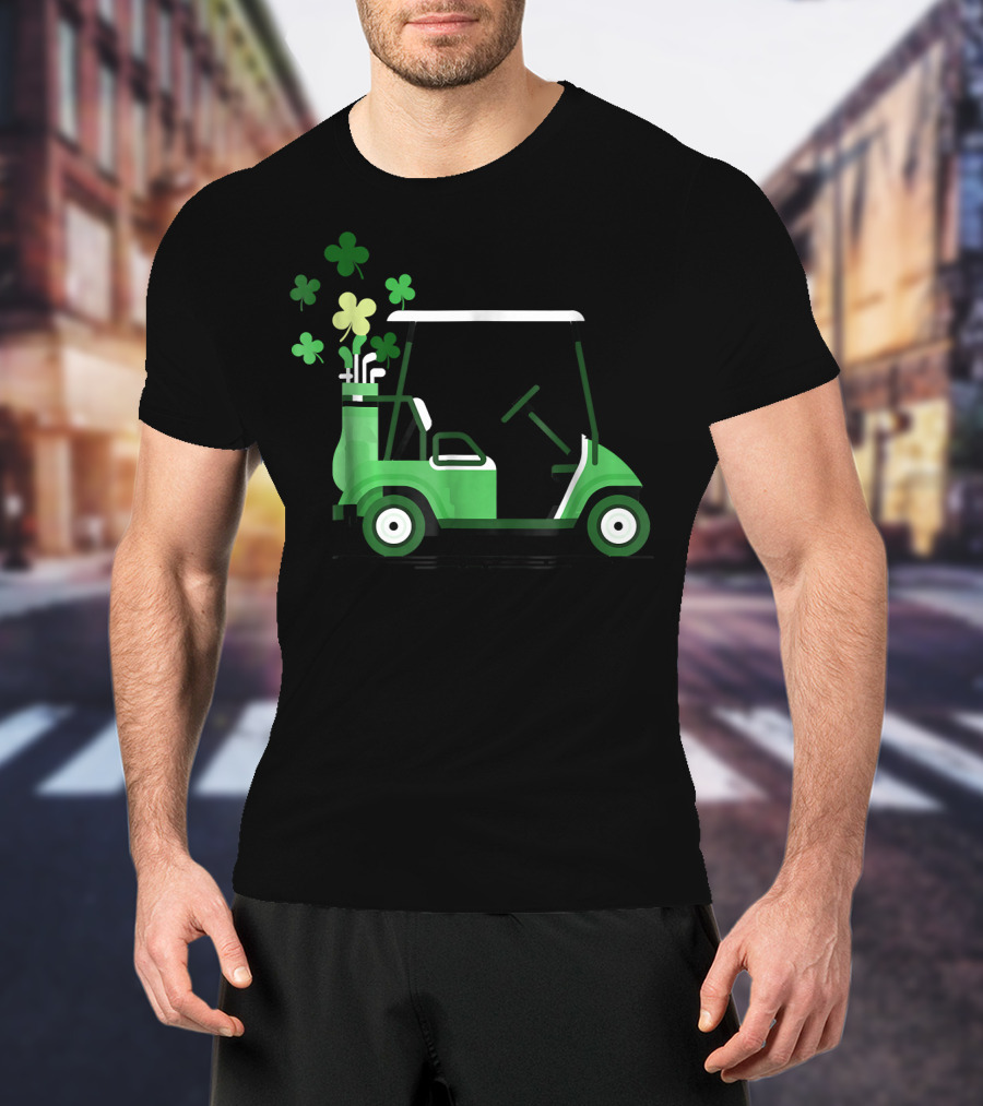 Golf Cart Shamrock Happiness T-Shirt