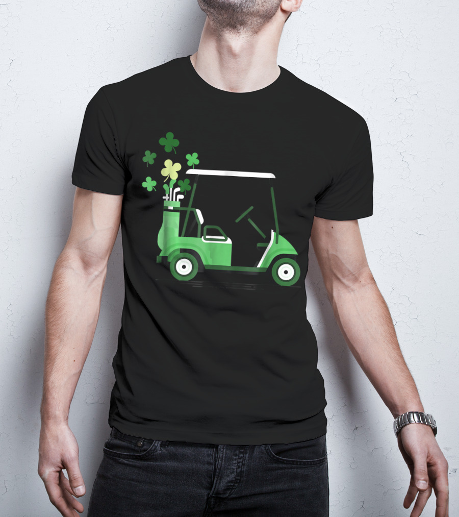 Golf Cart Shamrock Happiness T-Shirt