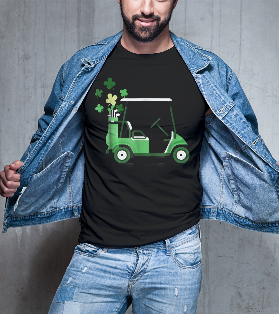 Golf Cart Shamrock Happiness T-Shirt