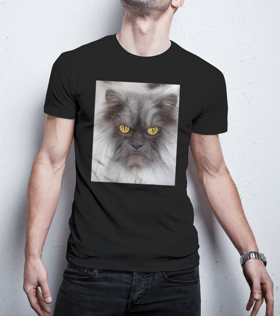 Jun The Angry Cat Golden Eyes Grumpy Expression T-Shirt